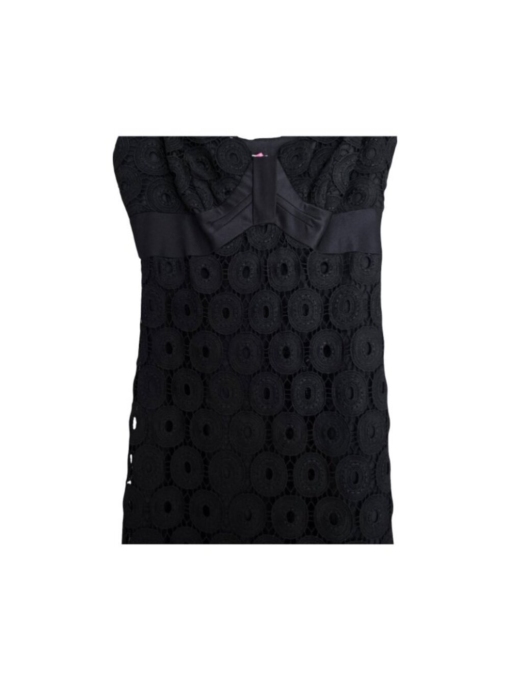 Women's - Yoana Baraschi Black Medallion Lace Sheath Dress, Size 0 - Picture 4 of 10